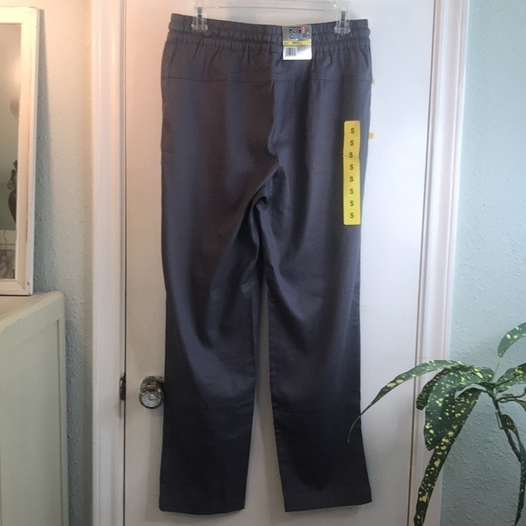 NWT 32 Degrees Cool Dark Grey Linen Blend Drawstring Stretch Woven Pants Size S - Picture 5 of 16